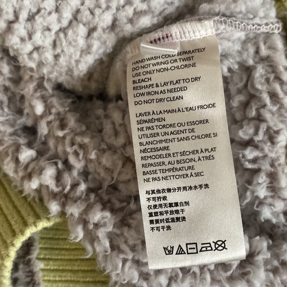 FP FREE PEOPLE BRAND STRETCH BOHO FLEECE PULLOVER SHERPA JACKET SWEATSHIRT TOP M - Picture 16 of 17